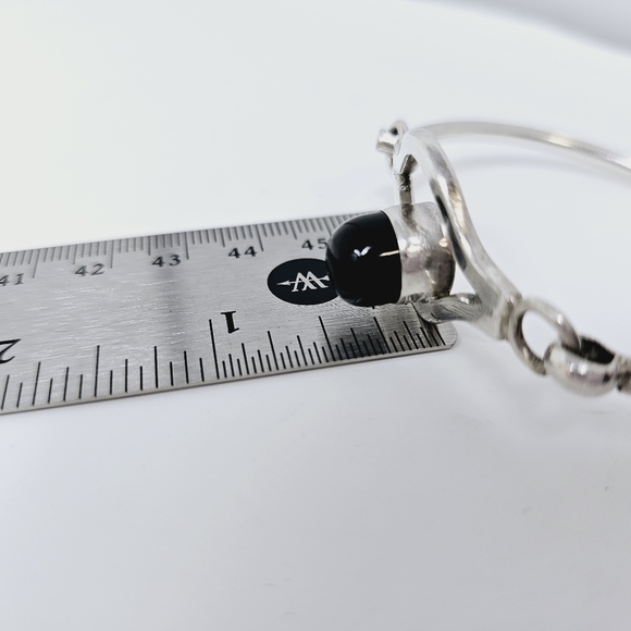 Sterling Onyx Bracelet Mexico 925 - Picture 7 of 8